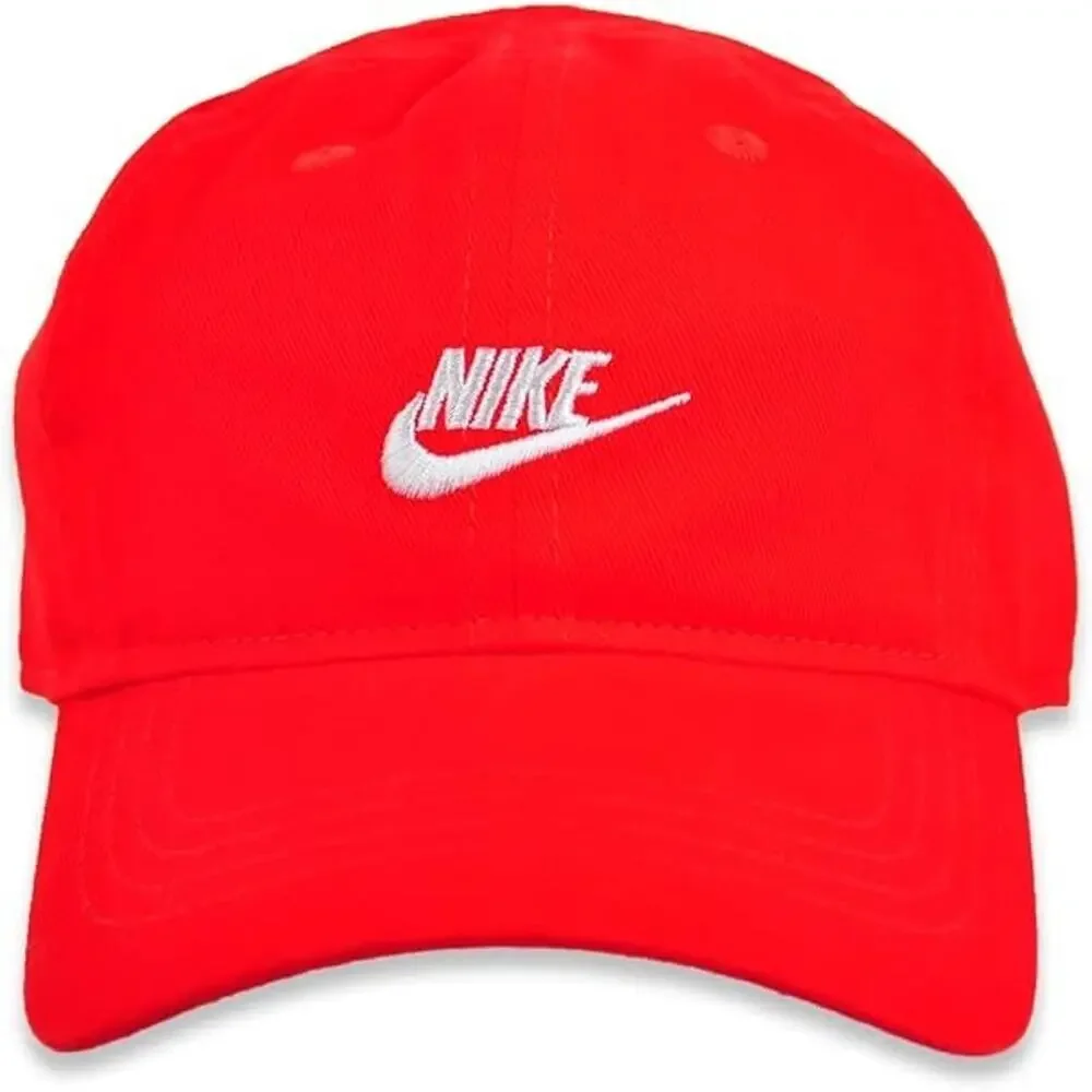 Nike Club Cap Classic Baseball Hat Child 4/7 Kids University Red Adjustable New